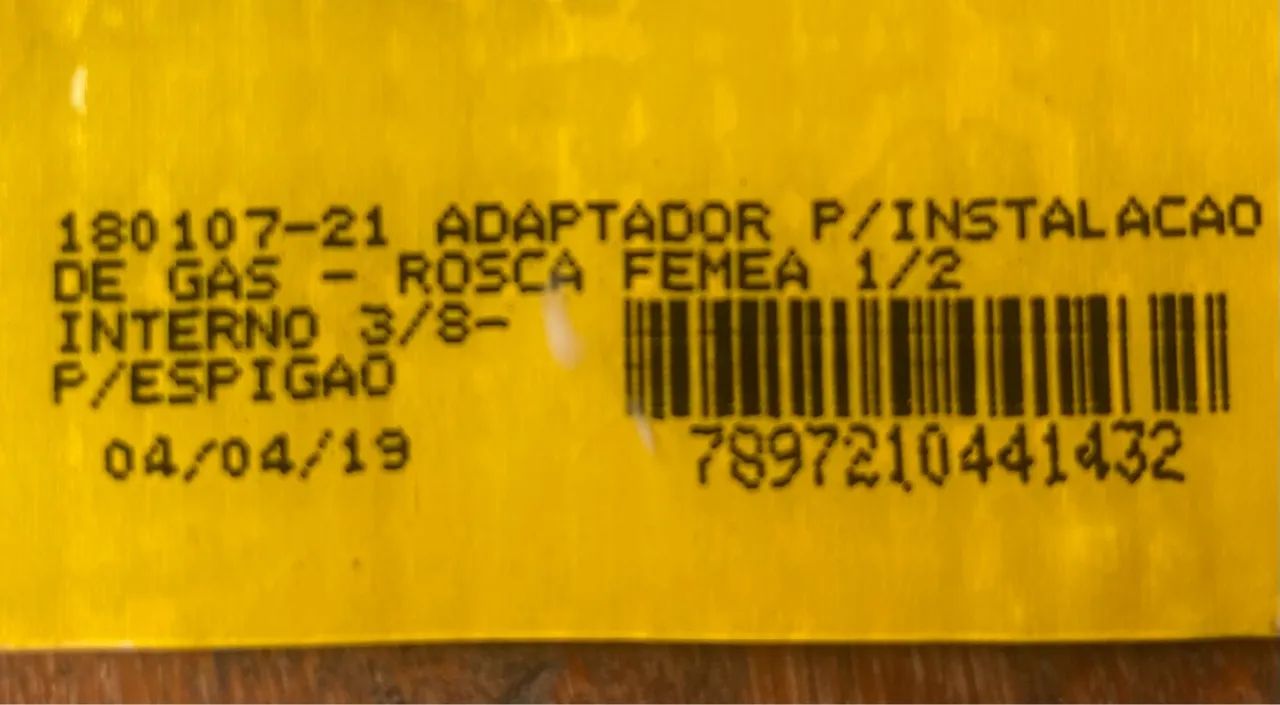 Adaptador para Instalação de Gás 1/2 (Rosca Fêmea) - 3/8 (Interno) - Foto 2