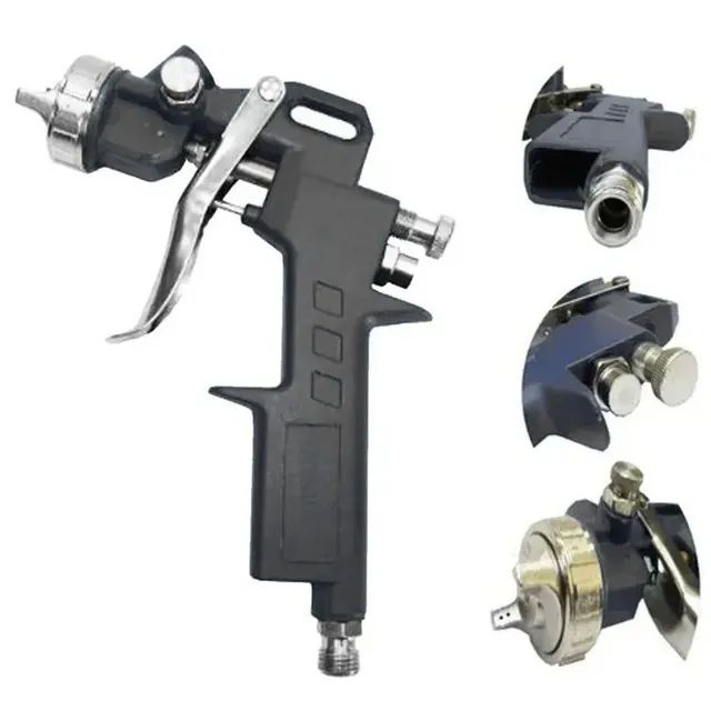 PISTOLA PINTURA POR GRAVIDADE 3 BICOS 1,2MM, 1,5MM 1,8MM - TITANIUM - Foto 2