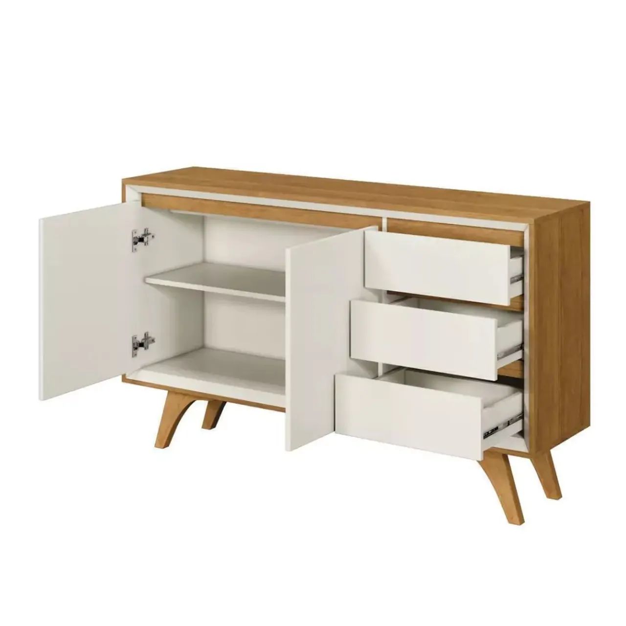 Buffet Retrô 2 Portas 3 Gavetas Design Moderno r655 - Foto 5