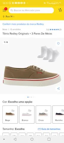 Mercado livre hot sale tenis redley