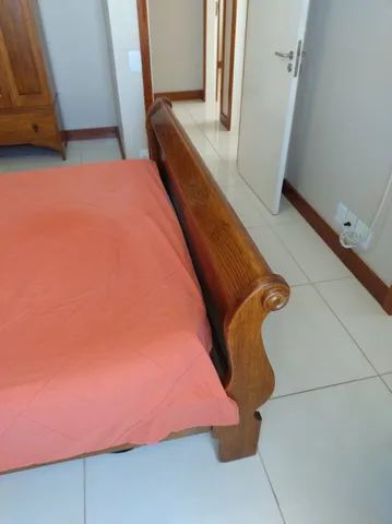Cama trenó de carvalho americano - queen. Visto em Porto Belo, SC. - Foto 2