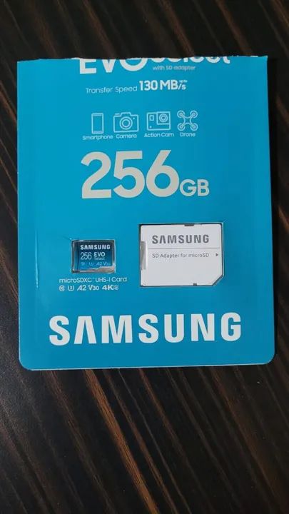 L187) Sd Card Samsung 256Gb - Evo Select Top de Linha com Nota Fiscal - Foto 3