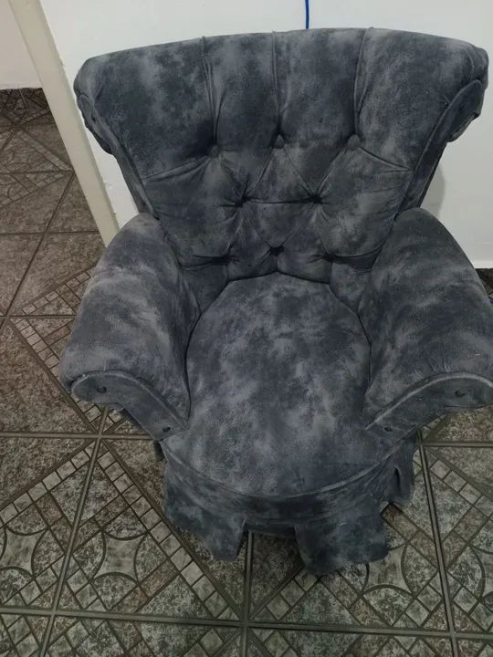 Poltrona infantil cinza