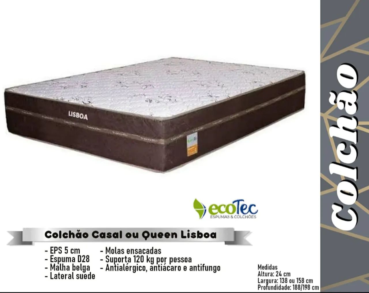 Colchão casal Queen 