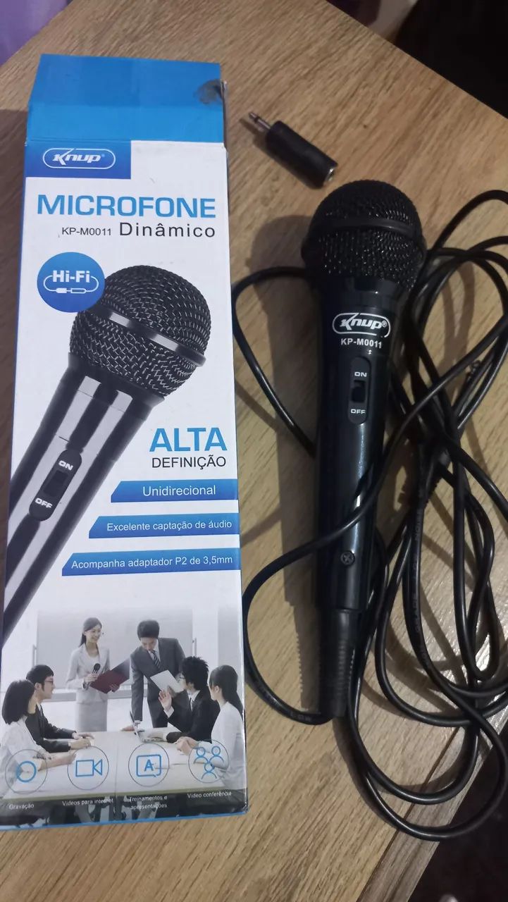 Microfone Dinâmico Knup KP-M0011 - Alta Definição