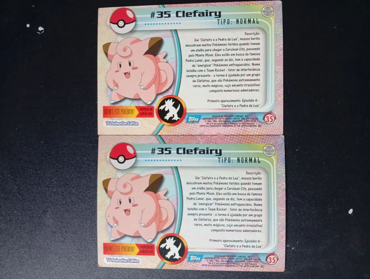 CARTA POKEMON CLEFAIRY NORMAL E FOIL TOPPS CARD - Foto 2