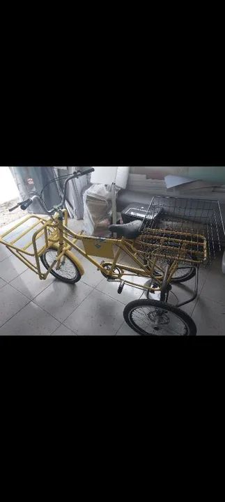 Bicicleta de Cargueira Amarela - Foto 4