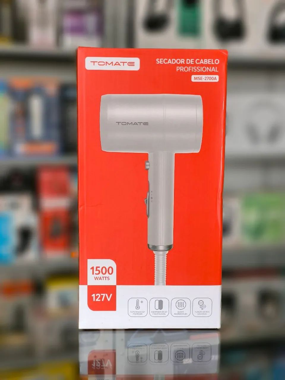 Secador de cabelo profissional 1500W 127V