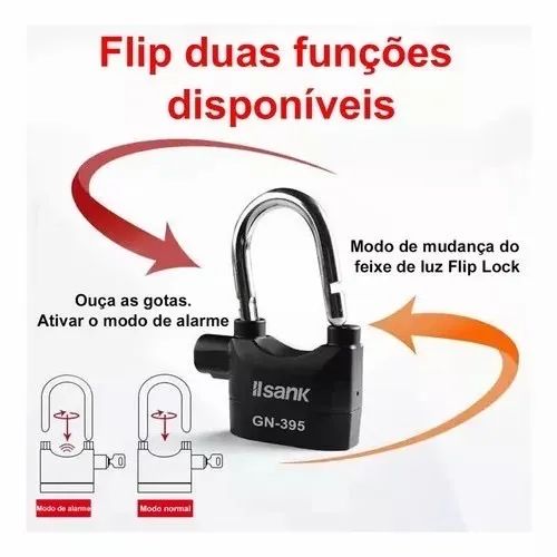 Alarme moto 110dB com 3 chaves e bateria - Foto 3