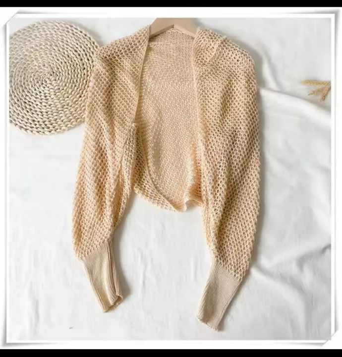 Cardigan Crochê Bege importado - NOVO - Foto 2