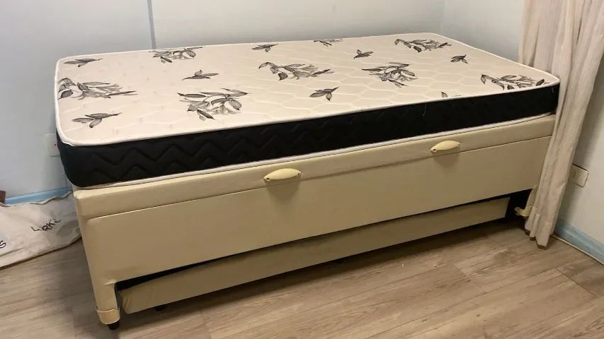 Cama box solteiro semi nova64341863871234121