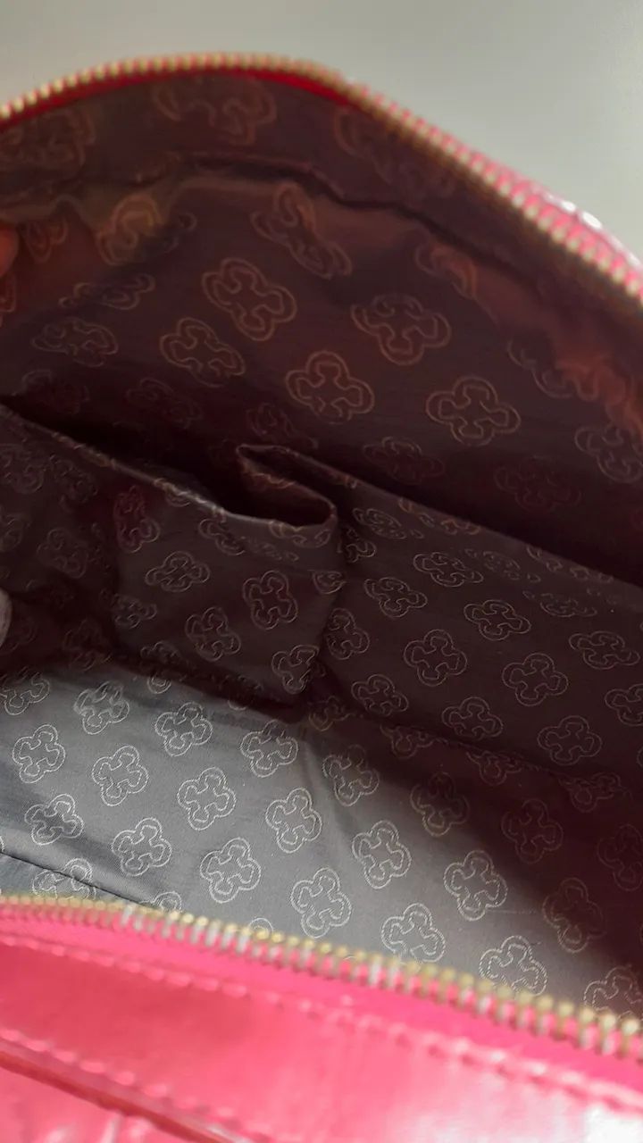 Bolsa de couro vermelha  capodarte  - Foto 3