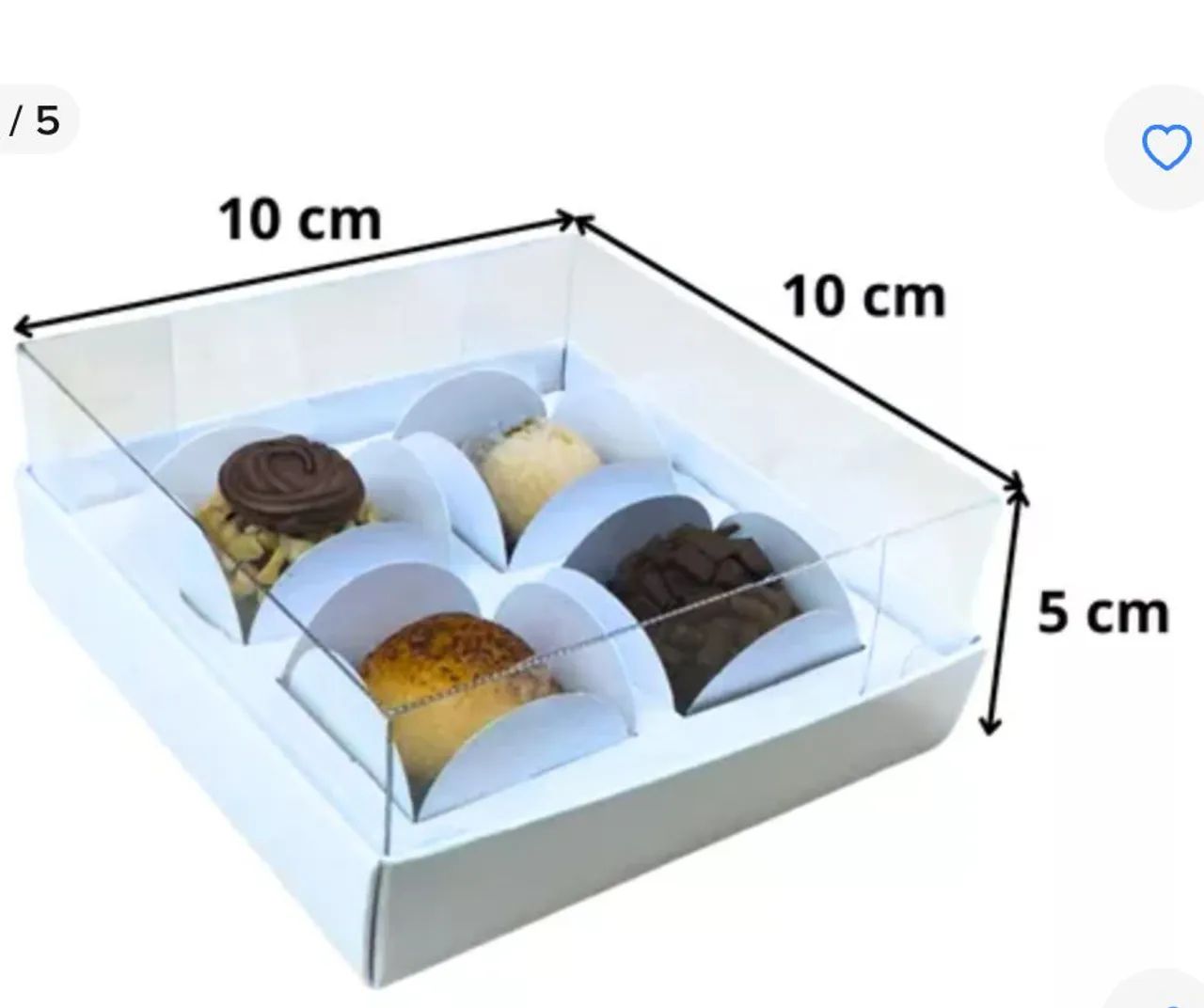 Caixinha lembrancinha 4 bombom, brigadeiro ou doces finos  - Foto 4