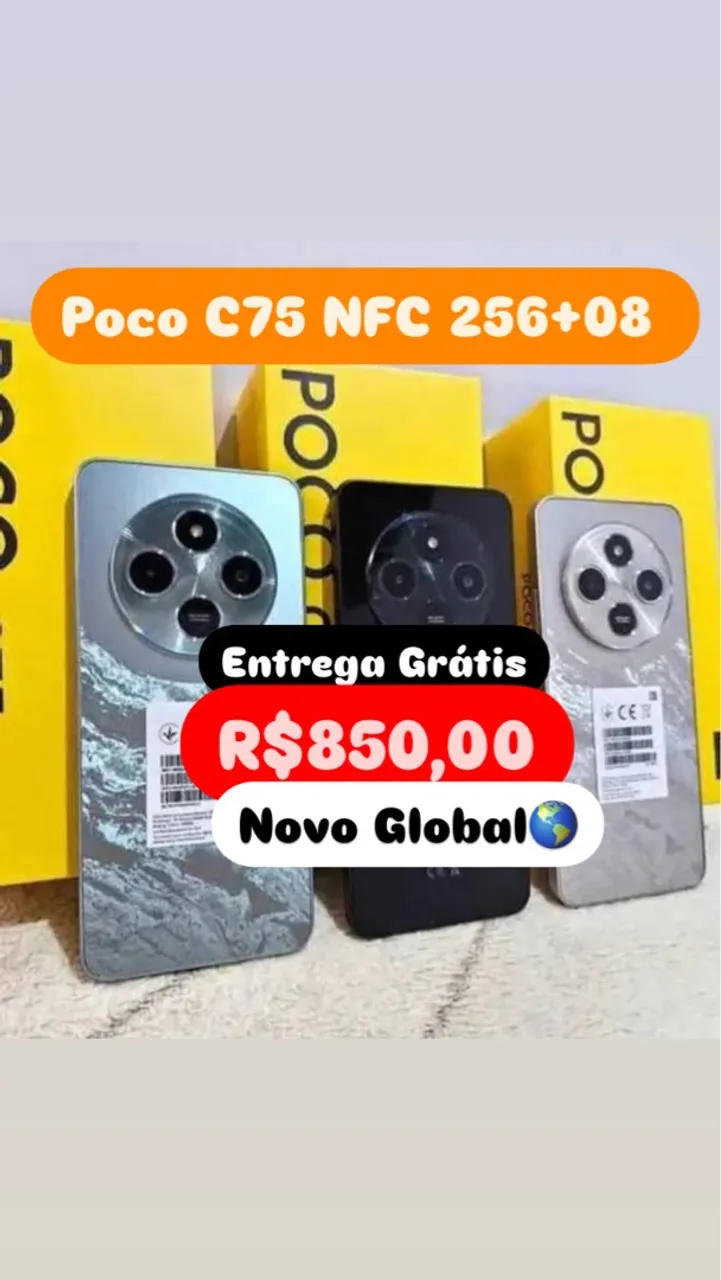 Poco c75 NFC 4G 256Gb+08Gb oferta sexta Entregamos