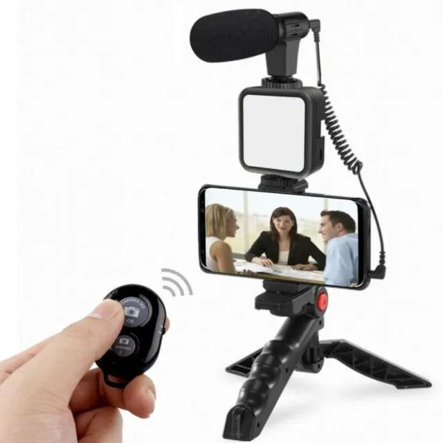 Kit Gravação Com Microfone, LED, Tripé Portátil - Foto 4