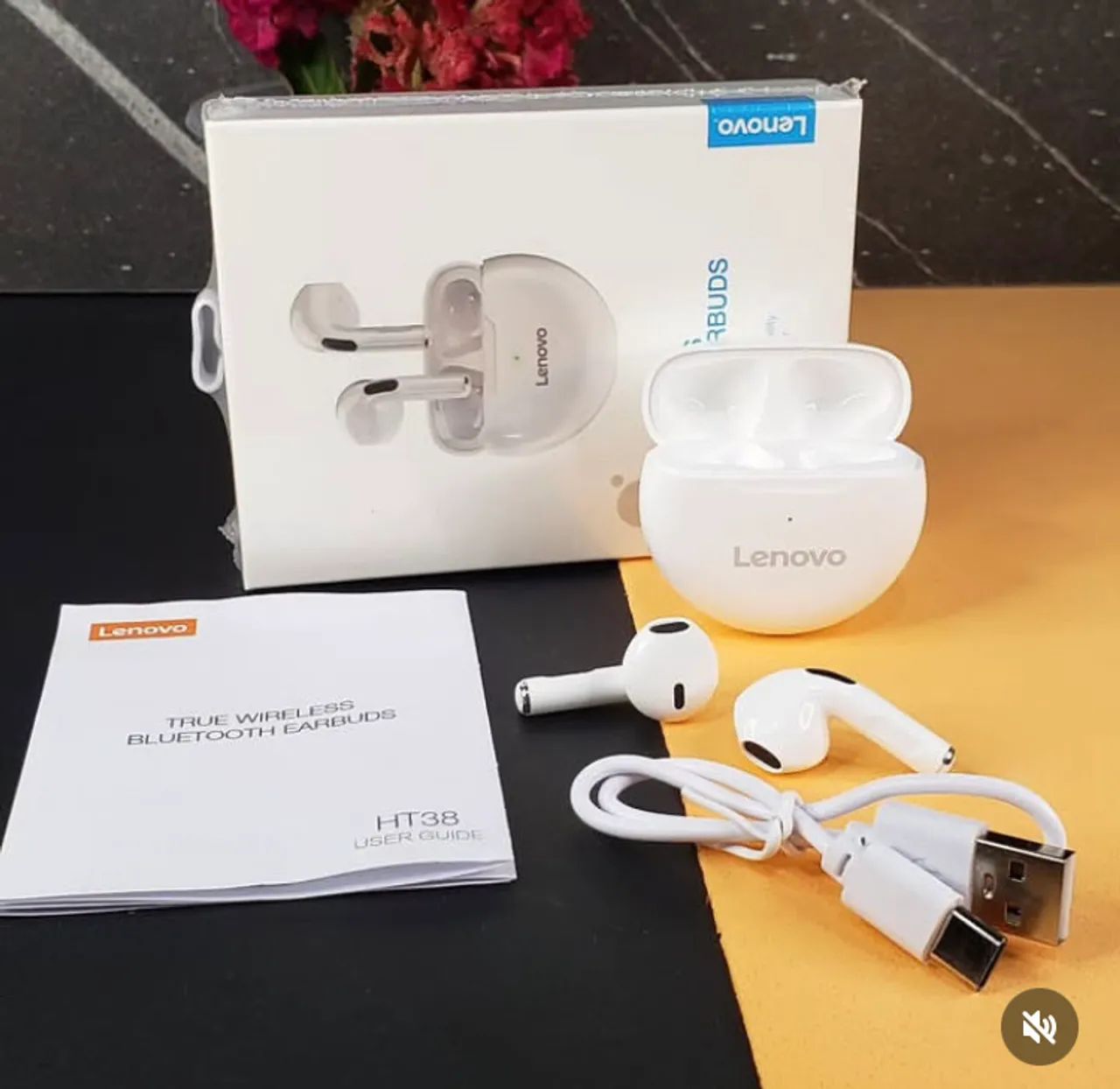 Fone de Ouvido Lenovo HT38 Bluetooth - Novo - Foto 2