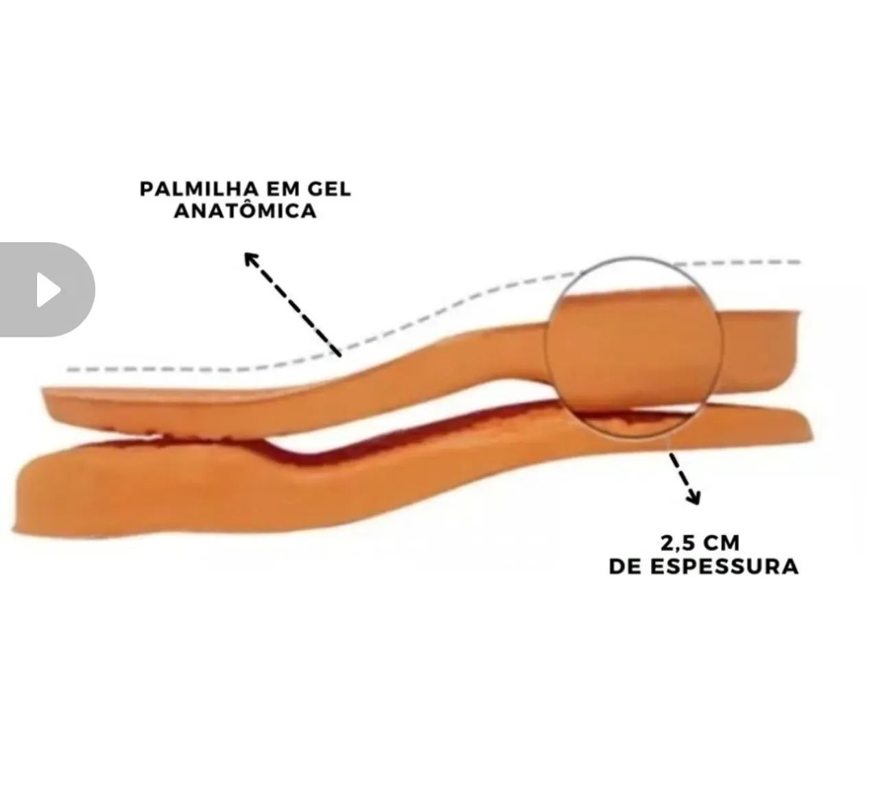 Palmilhas em Gel - Kit 2 Pares Novas - Foto 3