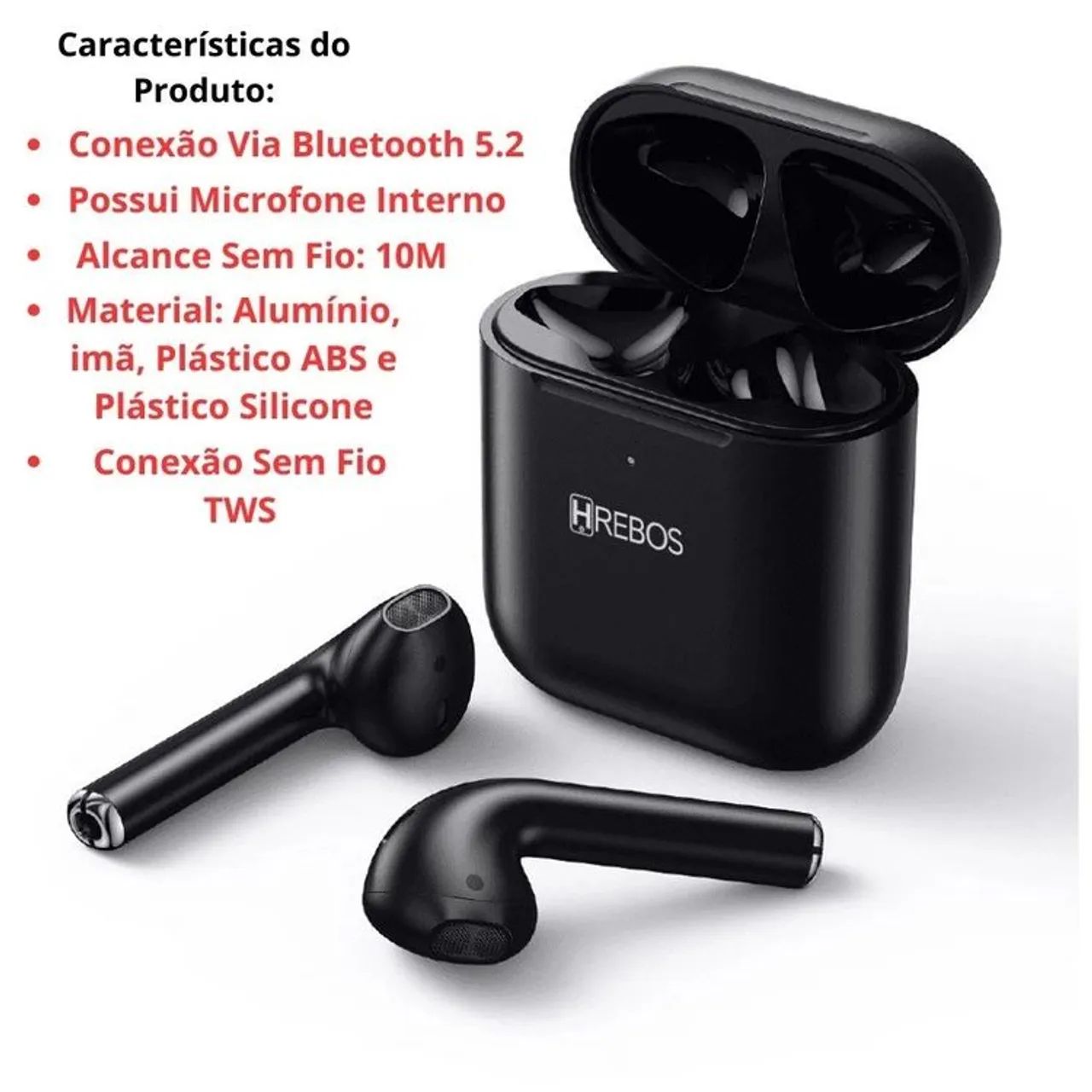 Fones de Ouvido Bluetooth HREBOS TWS - Foto 2