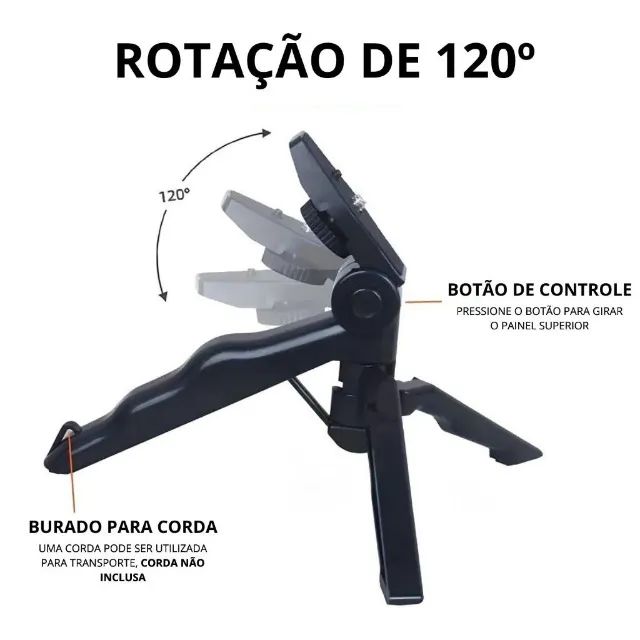 Kit Gravação Com Microfone, LED, Tripé Portátil - Foto 3