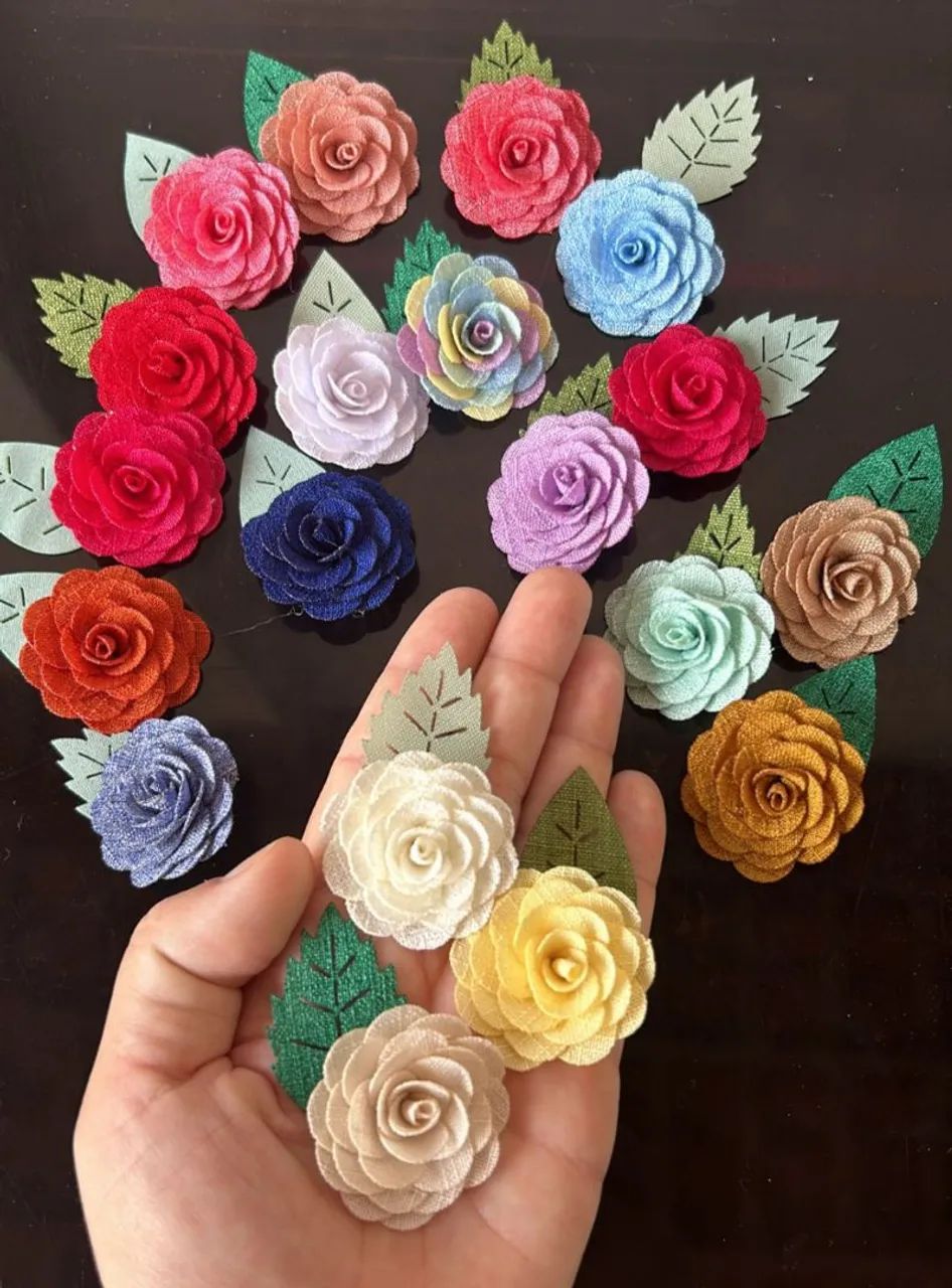 Flores de tecido para artesanato 