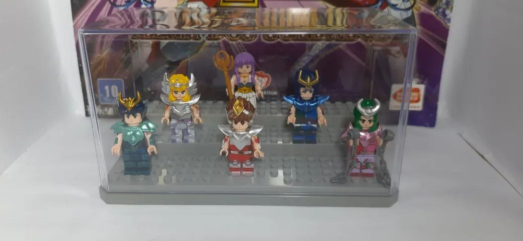 coleção completa cavaleiros do zodiaco lego mais expositor - Foto 2