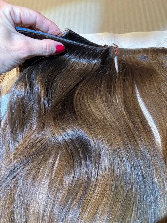 Mega Hair Cabelo Humano Natural Castanho Claro - Foto 2