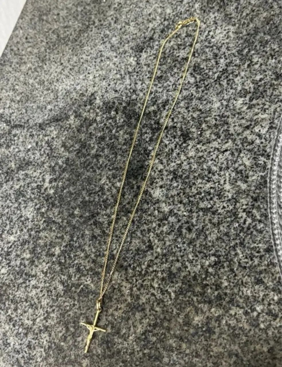 Corrente Rommanel Masculina 50cm + Pingente Cruz  - Foto 2