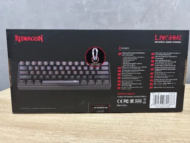 Teclado Gamer Mecânico Redragon Lakshmi, Rainbow, Switch Preto, ABNT2, 60%, Black [NOVO] - Foto 2