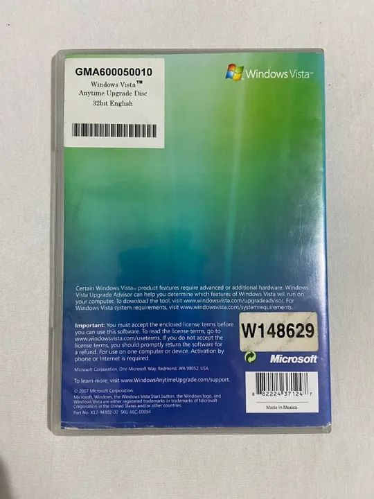 Cd upgrade your Windows Vista Experience original - Foto 2
