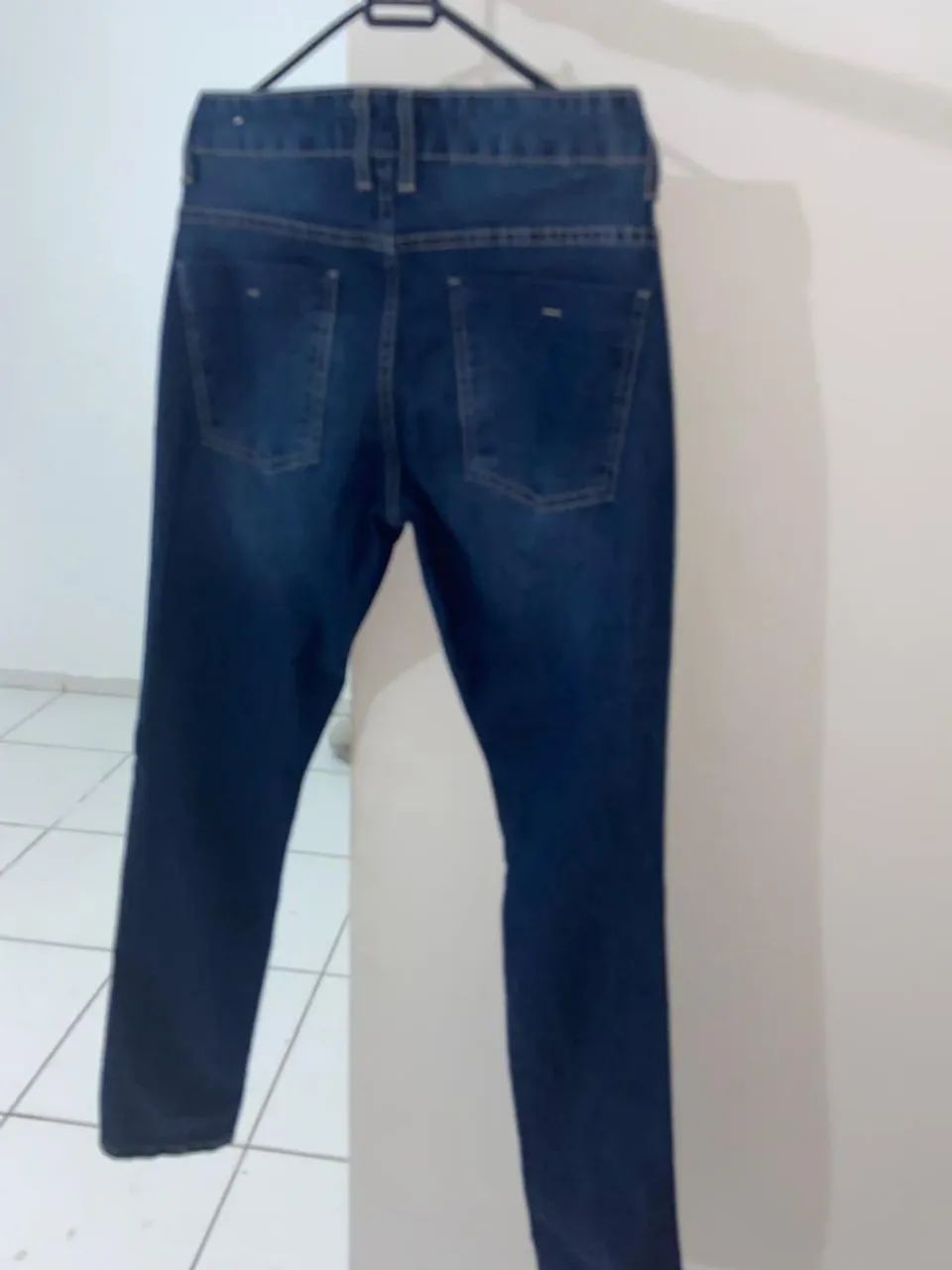 Calça Jeans Slim Azul Escuro - Foto 3