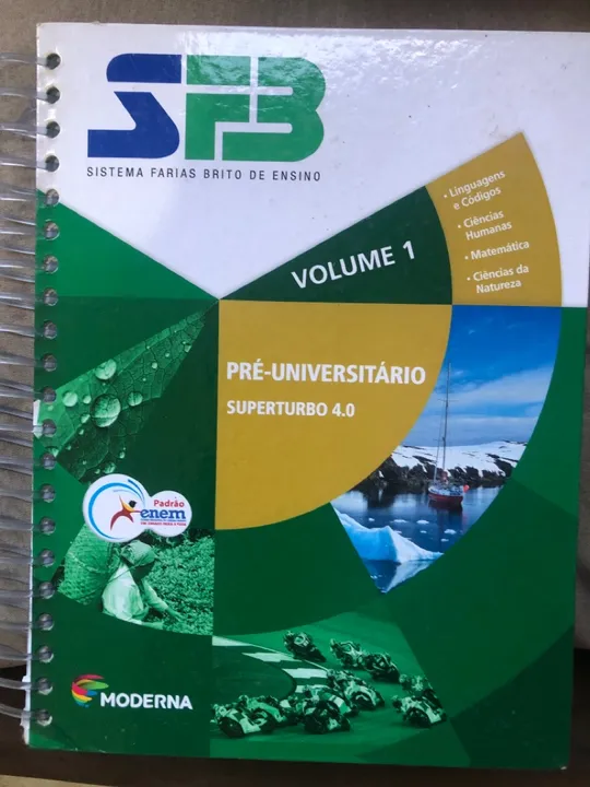 Livros Pré-Universitários Superturbo - Volumes 1, 2 e 4 - Sistema Farias Brito