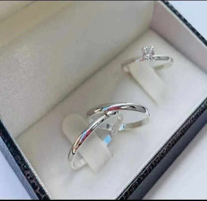 Par de Aliança 2mm Ouro Branco - Foto 2