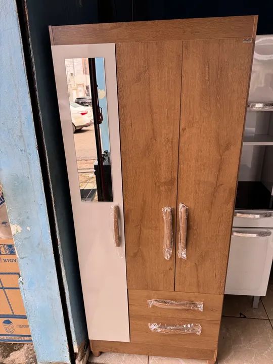 Guarda-roupa de mdf com espelho - Foto 4
