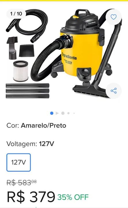Aspirador de Pó Industrial 20 Litros Gradiente Turbo Vac 20L - Foto 2