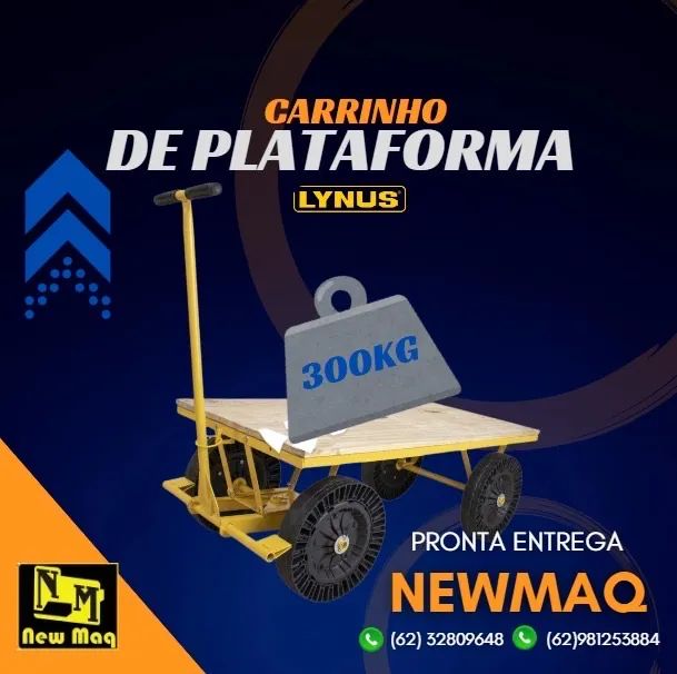 Carrinho de plataforma de 300 quilos novo a pronta entrega em Goiânia Lynus 