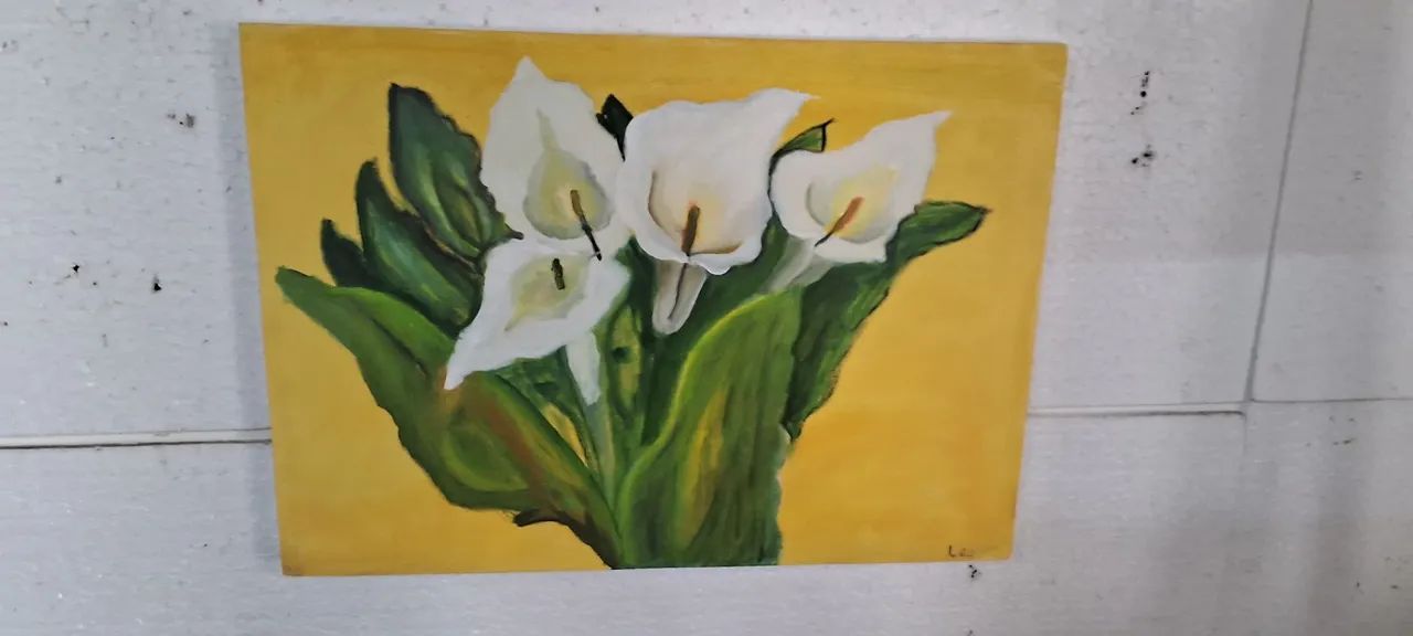 Quadro com pintura de flores - Foto 2