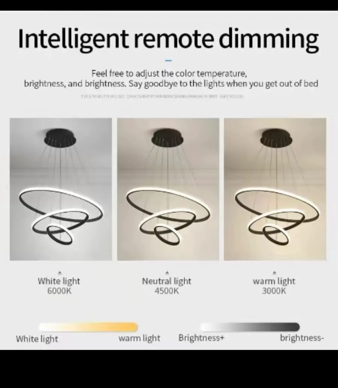 Lustre decorativo dourado 3 Anéis arco dourado luxo  - Foto 3