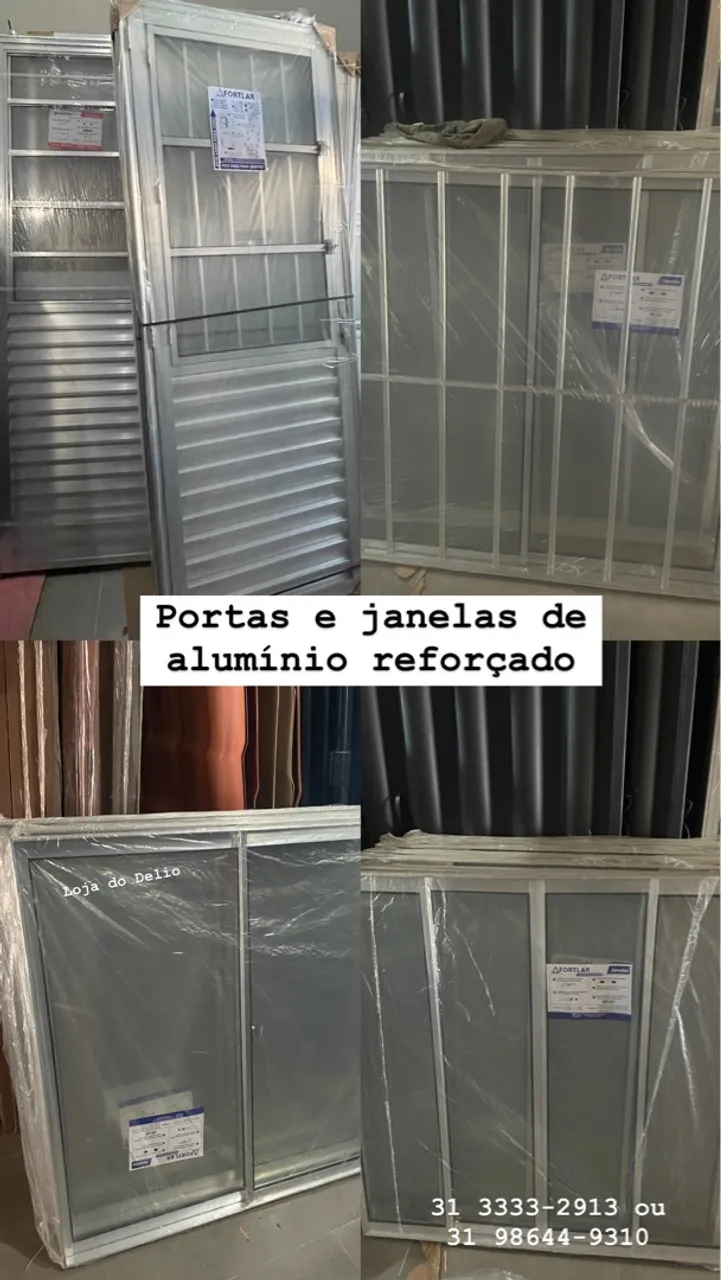 Portas e janelas de alumínio reforçado / entregamos a domicílio - a partir de 140,00