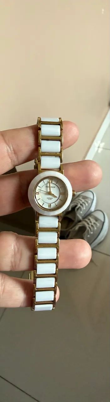 Relógio technos cerâmica feminino branco