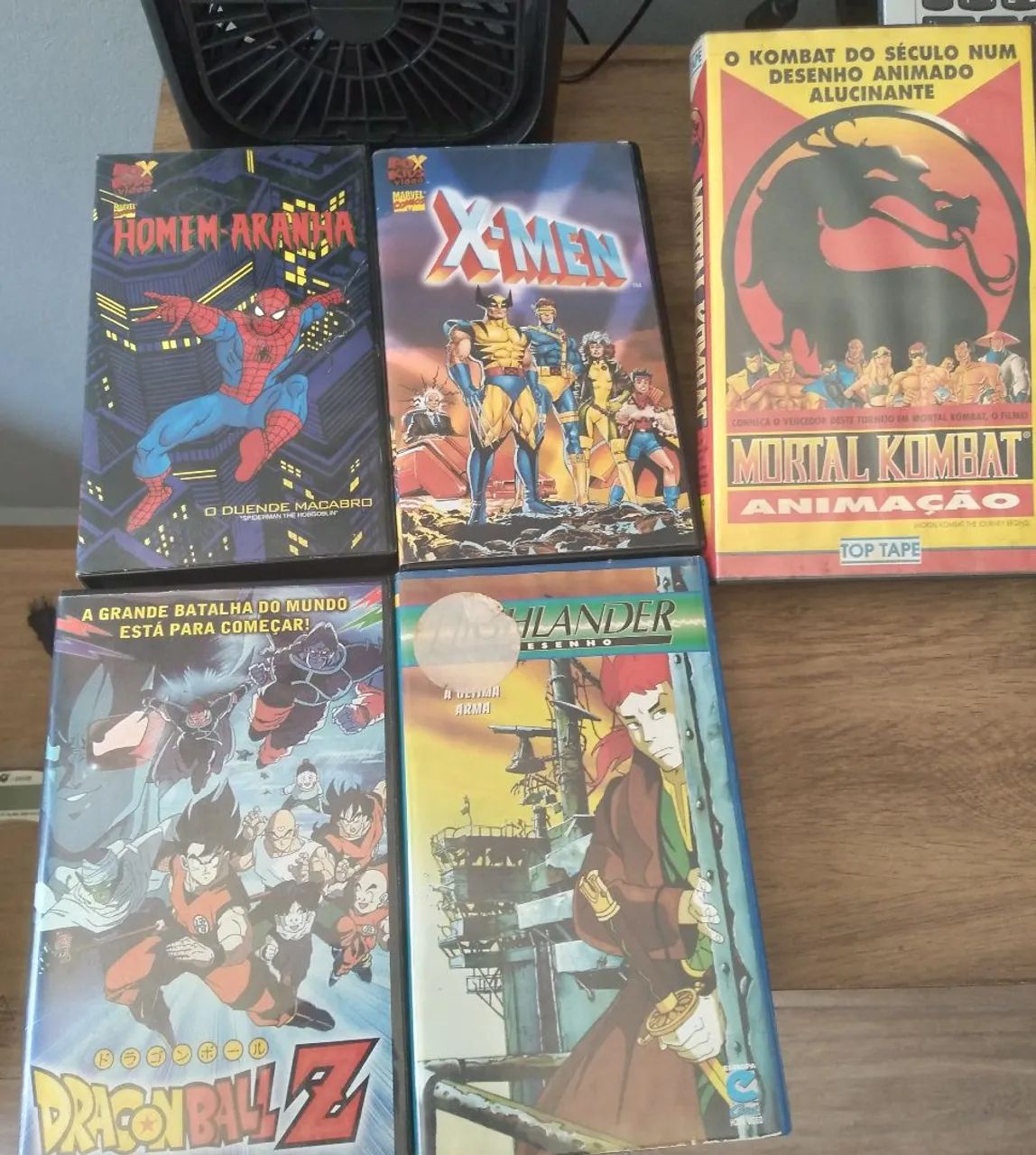 Coleção VHS para colecionadores - X-Men, Spiderman, Highlander, Dragon Ball, Mortal Kombat