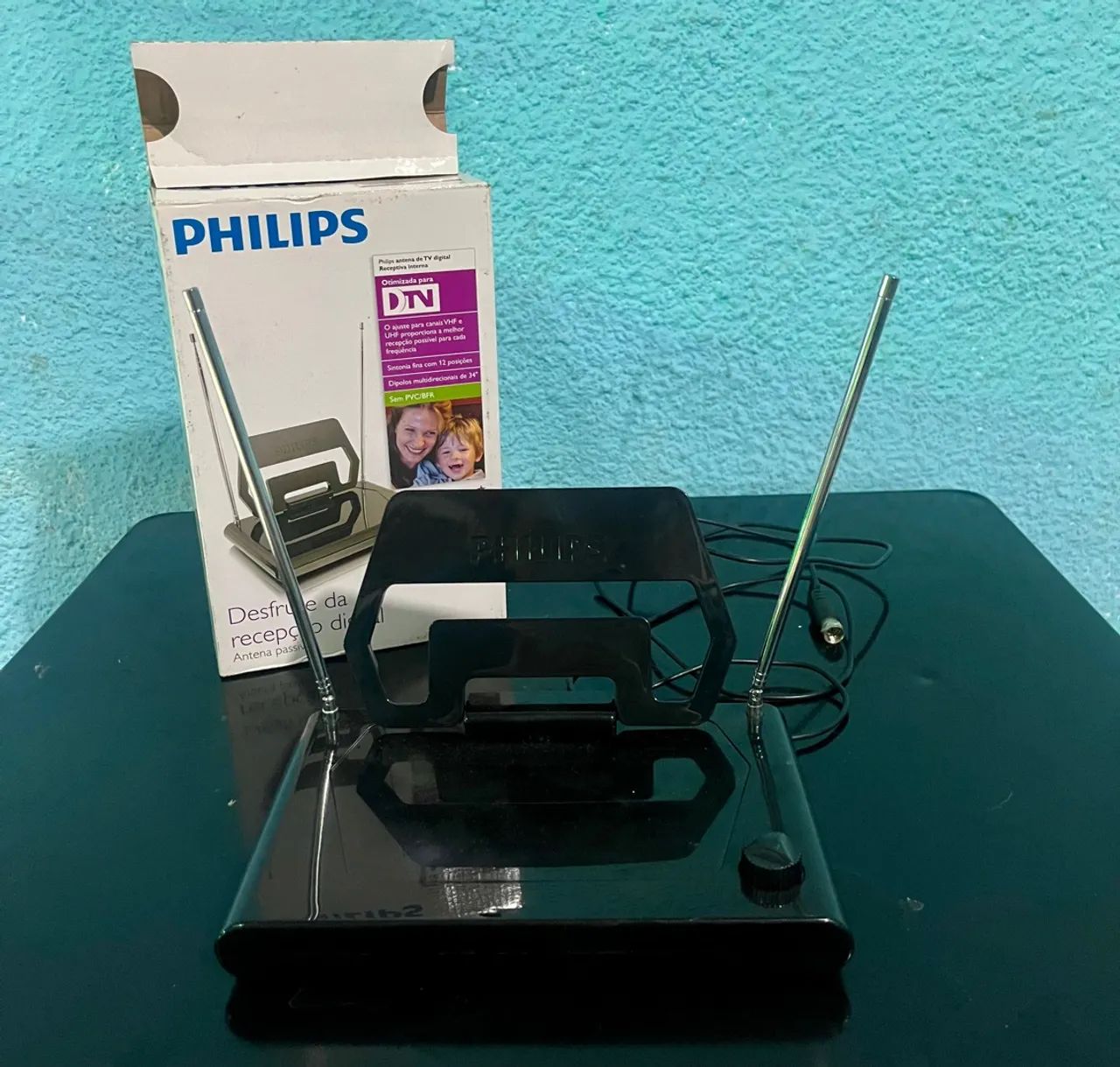 Antena de TV Digital Philips Receptiva Interna - Foto 2