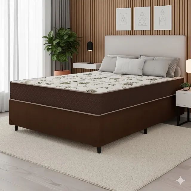 (PAGA SOMENTE NA ENTREGA) Conjunto Base e Colchão Casal D33
