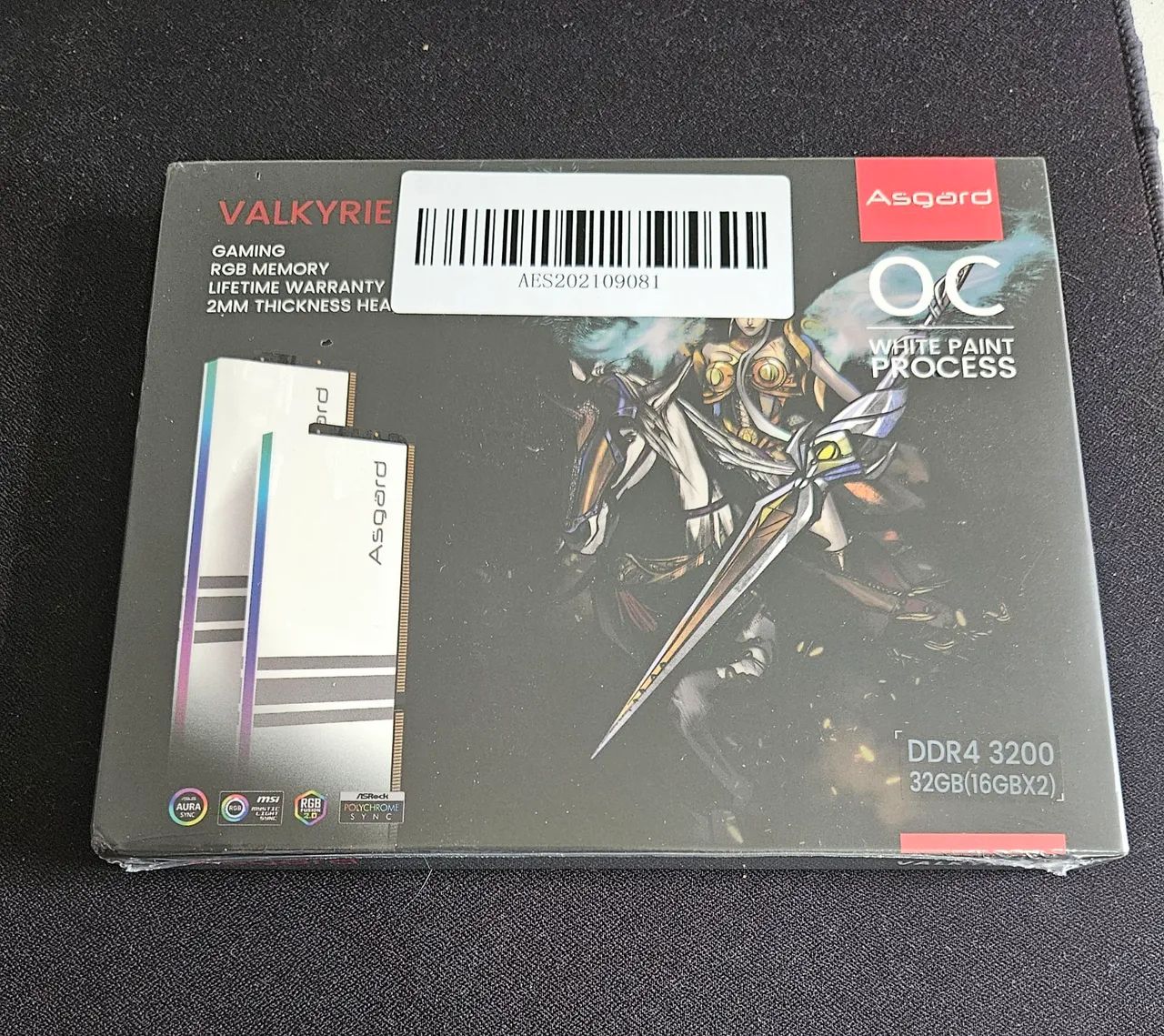 Memória RAM Asgard Valkyrie 32GB (2x16GB) DDR4 3200MHz LACRADO
