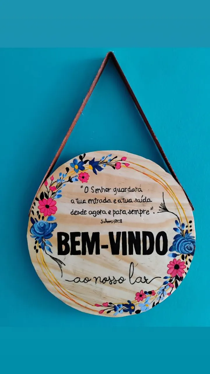 Placa Decorativa Bem-Vindo ao Nosso Lar