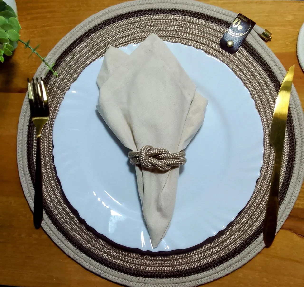 Conjunto de Mesa Posta Elegante 6 peças 