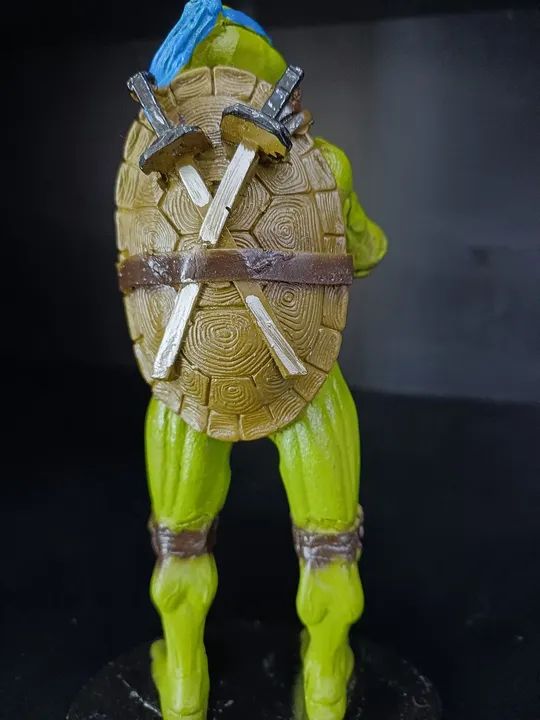 Boneco Resina Leonardo Mutant Ninja Turtles Estátua 18cm - Foto 3