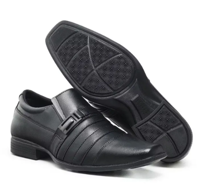 Sapato Social Masculino Preto com Fivela - Conforto e Estilo