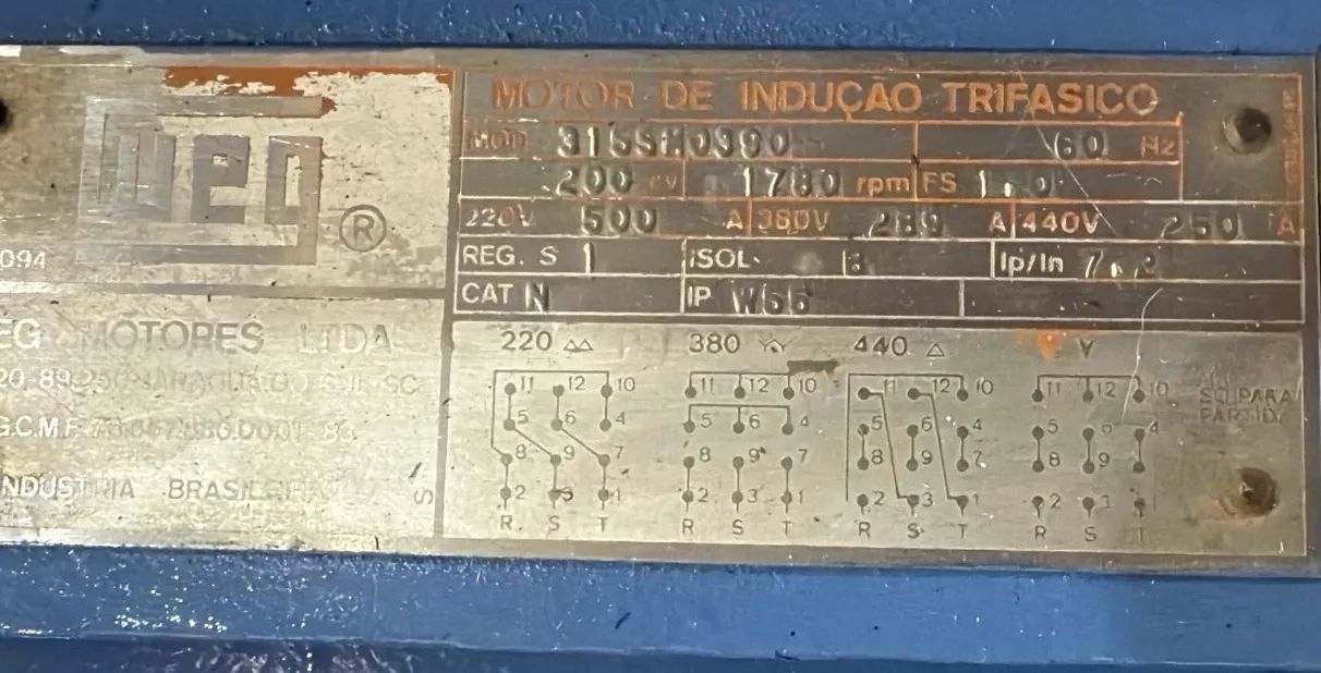 Motor Weg 200 CV / 4 Polos / Trifásico  - Foto 3