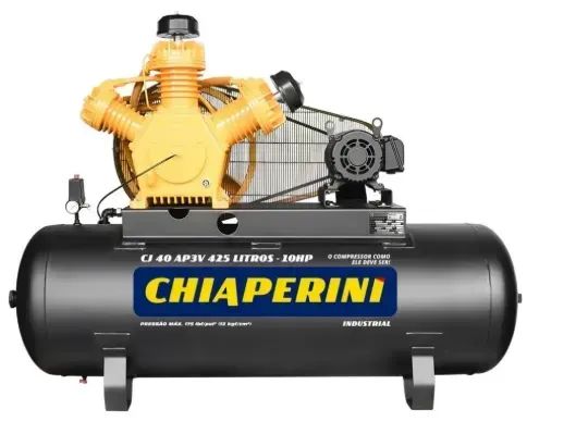 Compressor de ar alta pressão 40 pcm 425 litros - Chiaperini CJ 40 AP3V 425L IP55 I - Foto 4