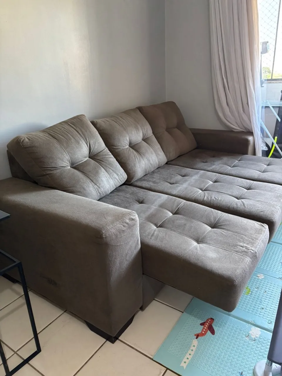 Sofá 3 lugares retrátil
